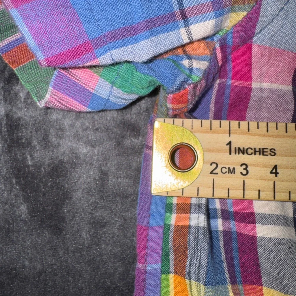 Ralph Lauren Toddler Boys Multicolor Plaid Short Sleeve Button Down Shirt 18M